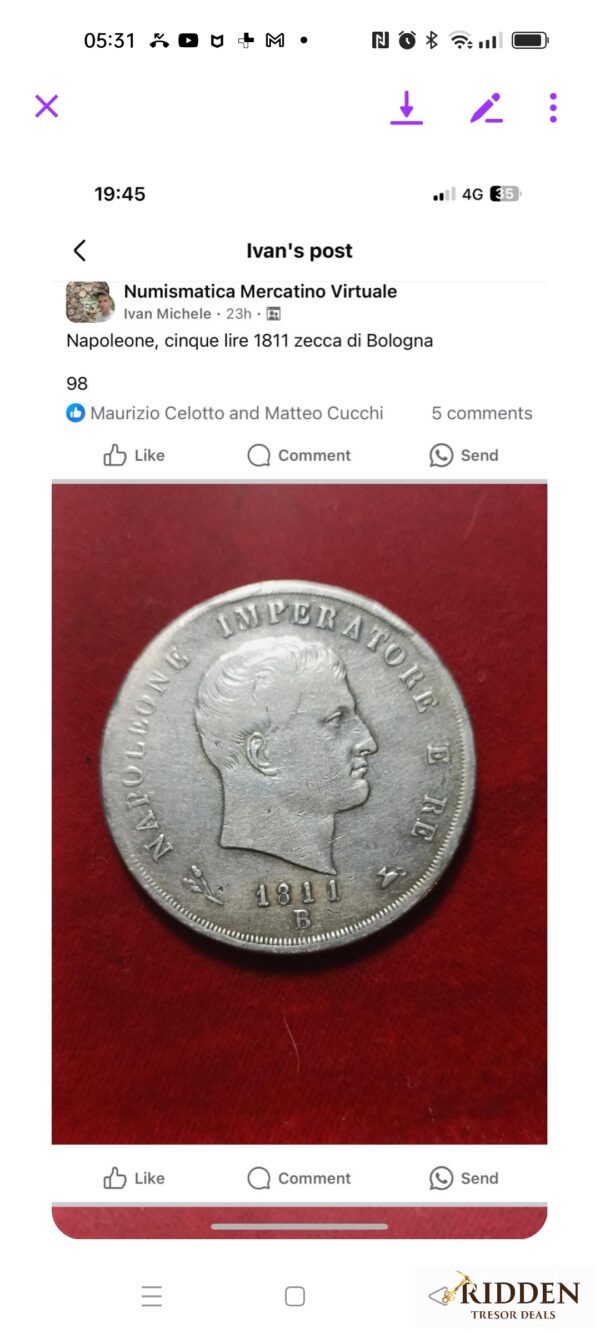 Napoleone 5 lire Bologna